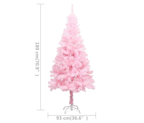 Izgaismota Mākslīgā Ziemassvētku Egle Ar Rotājumiem, 180Cm, Pvc Vidaxl