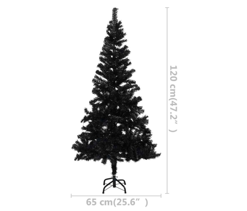 Izgaismota Mākslīgā Ziemassvētku Egle Ar Rotājumiem, 120Cm, Pvc Vidaxl