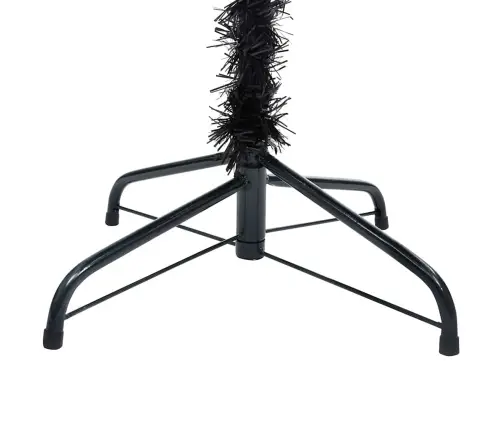 Valgustusega Kunstkuusk Kuulidega, Must, 210 cm Pvc