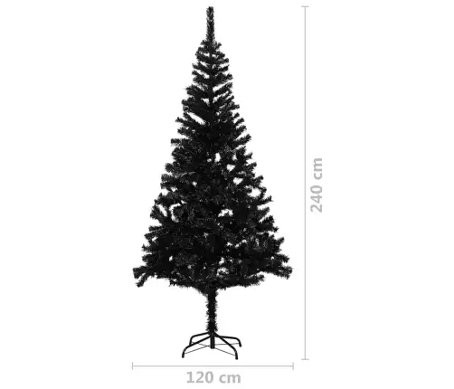 Izgaismota Mākslīgā Ziemassvētku Egle Ar Rotājumiem, 240Cm, Pvc Vidaxl