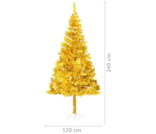 Izgaismota Mākslīgā Ziemassvētku Egle Ar Rotājumiem, 240Cm, Pet Vidaxl