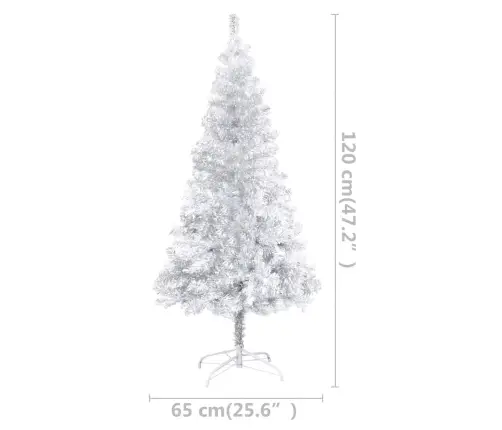 Izgaismota Mākslīgā Ziemassvētku Egle Ar Rotājumiem, 120Cm, Pet Vidaxl