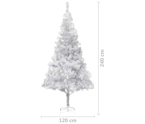 Izgaismota Mākslīgā Ziemassvētku Egle Ar Rotājumiem, 240Cm, Pet Vidaxl