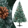 Mākslīgā Ziemassvētku Egle Ar Rotājumiem Un Čiekuriem, 150 Cm Vidaxl