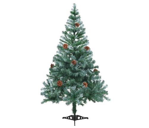 Mākslīgā Ziemassvētku Egle Ar Rotājumiem Un Čiekuriem, 150 Cm Vidaxl