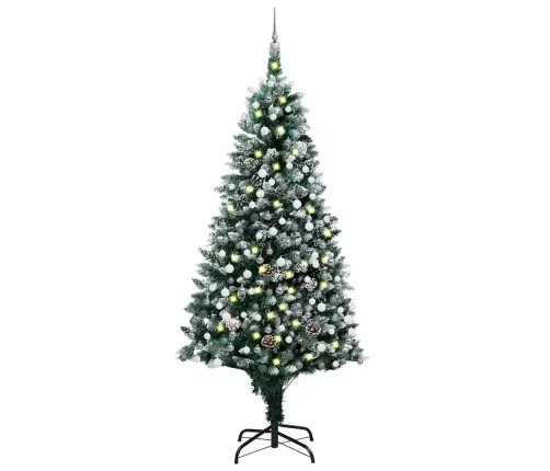 Dirbtinė Kalėdų Eglutė Su Žaisliukais Ir Kankorėžiais, 240Cm Dirbtinė Kalėdų Eglutė Su Žaisliukais Ir Kankorėžiais, 240Cm