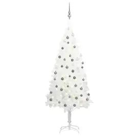 Izgaismota Mākslīgā Ziemassvētku Egle Ar Rotājumiem, 180 Cm Vidaxl