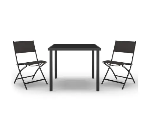 3-Daļīgs Dārza Mēbeļu Komplekts, Tērauds Vidaxl