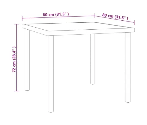 3-Daļīgs Dārza Mēbeļu Komplekts, Tērauds Vidaxl
