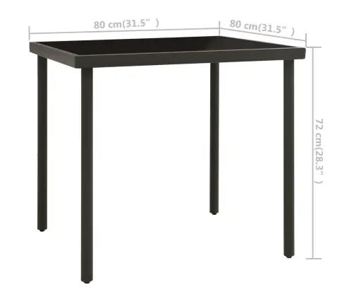 3-Daļīgs Dārza Mēbeļu Komplekts, Tērauds Vidaxl