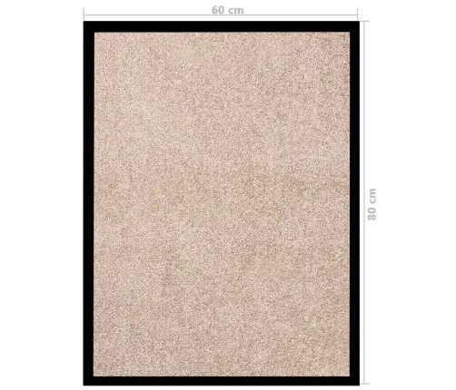 Durvju Paklājs, Bēšs, 60X80 Cm Vidaxl