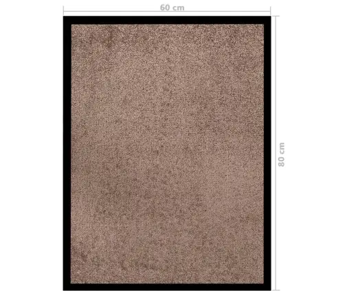 Durvju Paklājs, Brūns, 60X80 Cm Vidaxl