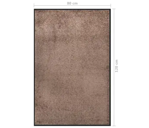 Durvju Paklājs, Brūns, 80X120 Cm Vidaxl