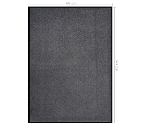 Durvju Paklājs, Antracītpelēks, 60X80 Cm Vidaxl