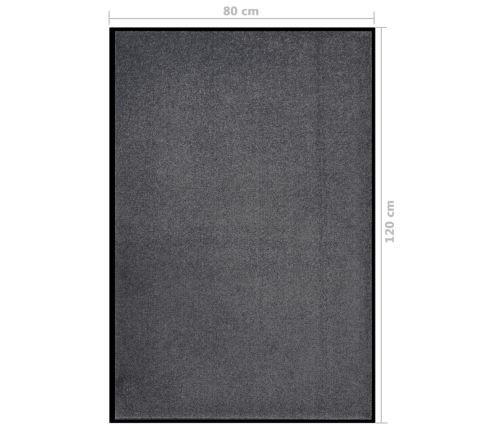 Durvju Paklājs, Antracītpelēks, 80X120 Cm Vidaxl