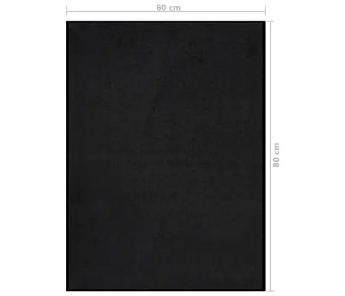 Durvju Paklājs, Melns, 60X80 Cm Vidaxl
