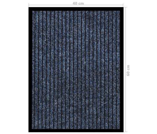 Durvju Paklājs, Svītrains, Zils, 40X60 Cm Vidaxl