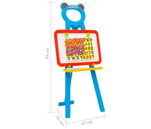 2-1 Bērnu Molberts Ar Flomasteru Un Krīta Tāfeli Vidaxl