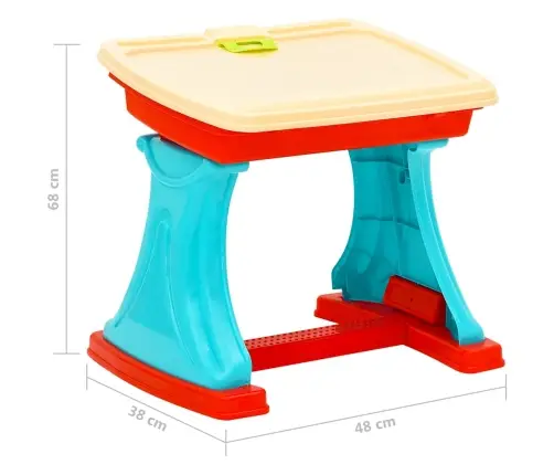 Bērnu Galds Ar Molbertu, Regulējams Vidaxl