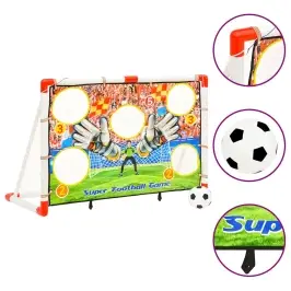 Bērnu Futbola Vārtu Komplekts Ar Sienu, 120X51X77,5 Cm Vidaxl