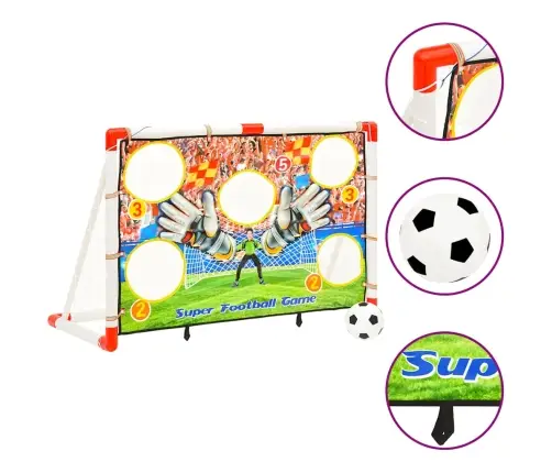 Bērnu Futbola Vārtu Komplekts Ar Sienu, 120X51X77,5 Cm Vidaxl