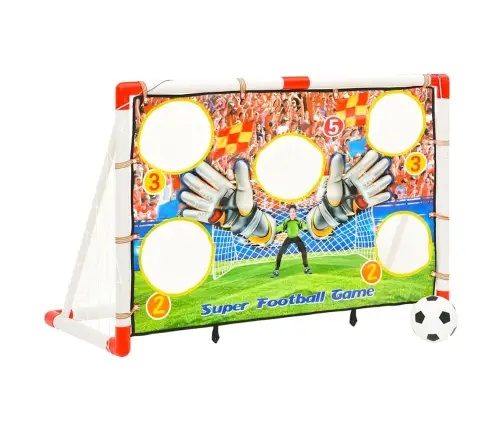 Bērnu Futbola Vārtu Komplekts Ar Sienu, 120X51X77,5 Cm Vidaxl