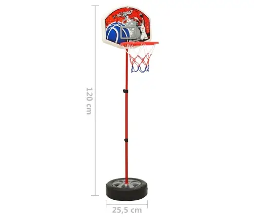 Bērnu Basketbola Komplekts, Regulējams, 120 Cm Vidaxl