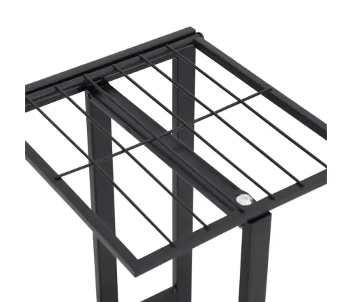 Stovas Augalams, 4 Lentynos, Juodas, 43X22X76cm Metalas
