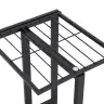 Stovas Augalams, 4 Lentynos, Juodas, 43X22X76cm Metalas