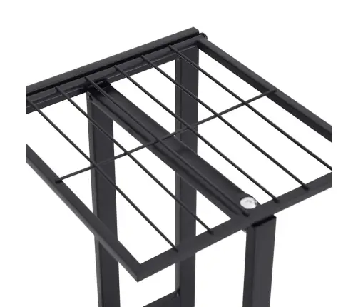 4 Līmeņu Puķu Statīvs, 43X22X76 Cm, Melns Metāls Vidaxl
