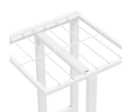 4 Līmeņu Puķu Statīvs, 43X22X76 Cm, Balts Metāls Vidaxl