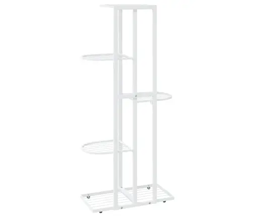 5 Līmeņu Puķu Statīvs, 43X22X98 Cm, Balts Metāls Vidaxl