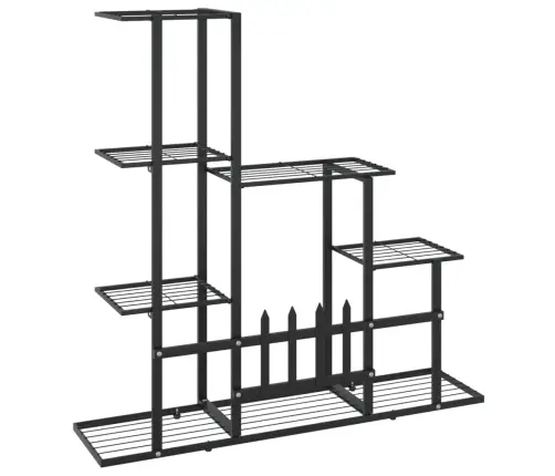 5 Līmeņu Puķu Statīvs, 94,5X25X88 Cm, Melns Metāls Vidaxl