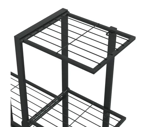 5 Līmeņu Puķu Statīvs, 94,5X25X88 Cm, Melns Metāls Vidaxl