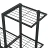 5 Līmeņu Puķu Statīvs, 94,5X25X88 Cm, Melns Metāls Vidaxl