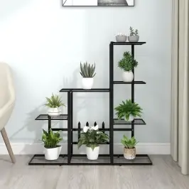 Stovas Augalams, Juodos Spalvos, 94,5X25X88cm Metalas