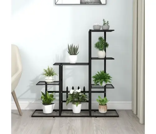 5 Līmeņu Puķu Statīvs, 94,5X25X88 Cm, Melns Metāls Vidaxl