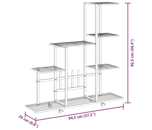 Lillealus Ratastel, 94.5X25X92.5 cm Must, Metall