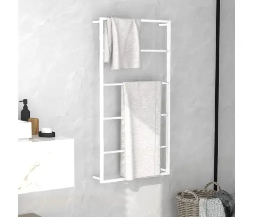 Dvieļu Pakaramais, Balts, 60X10X116 Cm, Tērauds Vidaxl