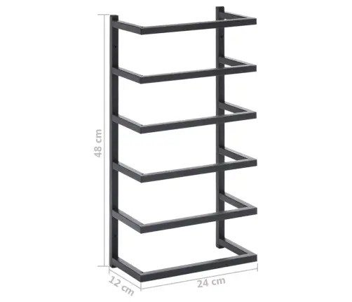 Rankšluosčių Kabykla, Juodos Spalvos, 24X12X48cm Plienas