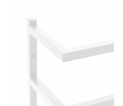 Dvieļu Turētājs, Balts, 24X12X48 Cm, Tērauds Vidaxl