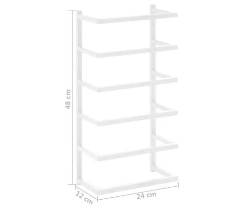 Dvieļu Turētājs, Balts, 24X12X48 Cm, Tērauds Vidaxl