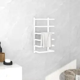 Dvieļu Turētājs, Balts, 24X12X48 Cm, Tērauds Vidaxl