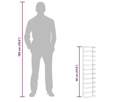 Dvieļu Turētājs, Balts, 24X12X96 Cm, Tērauds Vidaxl