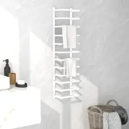 Dvieļu Turētājs, Balts, 24X12X96 Cm, Tērauds Vidaxl