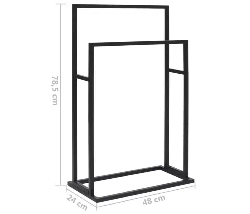 Pastatoma Rankšluosčių Kabykla, Juoda, 48X24X78,5cm Geležis