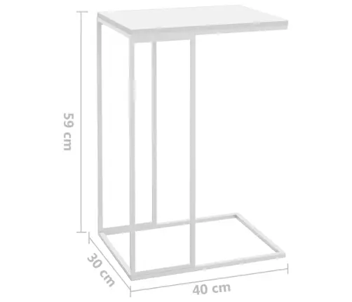 Galdiņš, Balts, 40X30X59 Cm, Inženierijas Koks Vidaxl