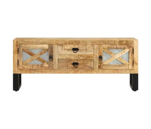 Tv Skapītis, 110X30X45 Cm, Neapstrādāts Mango Koks Vidaxl