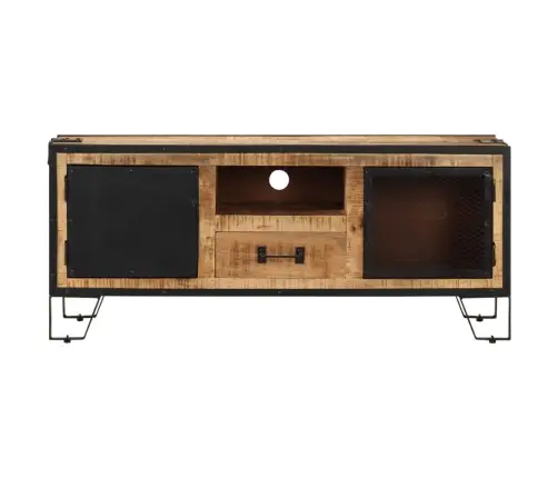 Tv Skapītis, 110X31X46 Cm, Neapstrādāts Mango Koks Vidaxl