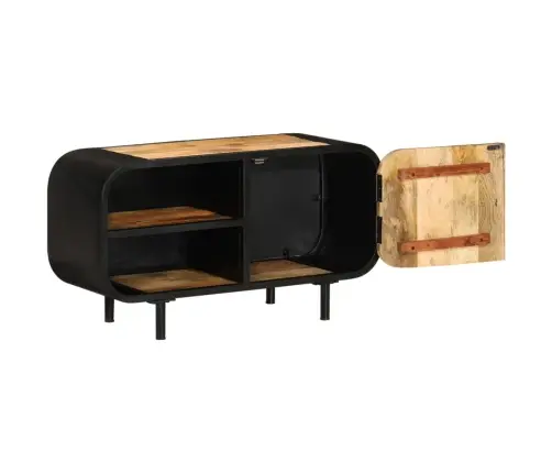 Tv Skapītis, 90X30X48 Cm, Neapstrādāts Mango Koks Vidaxl